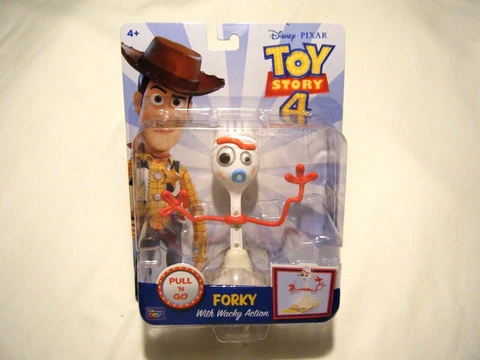 Toy Story 4 FORKY with Wacky Action PULL 'N GO Disney PIXAR Brand New SEALED Cover