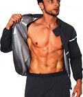 NINGMI Sauna Suit for Men Sweat - Long Sleeve Shirt Jacket X-Large, Black