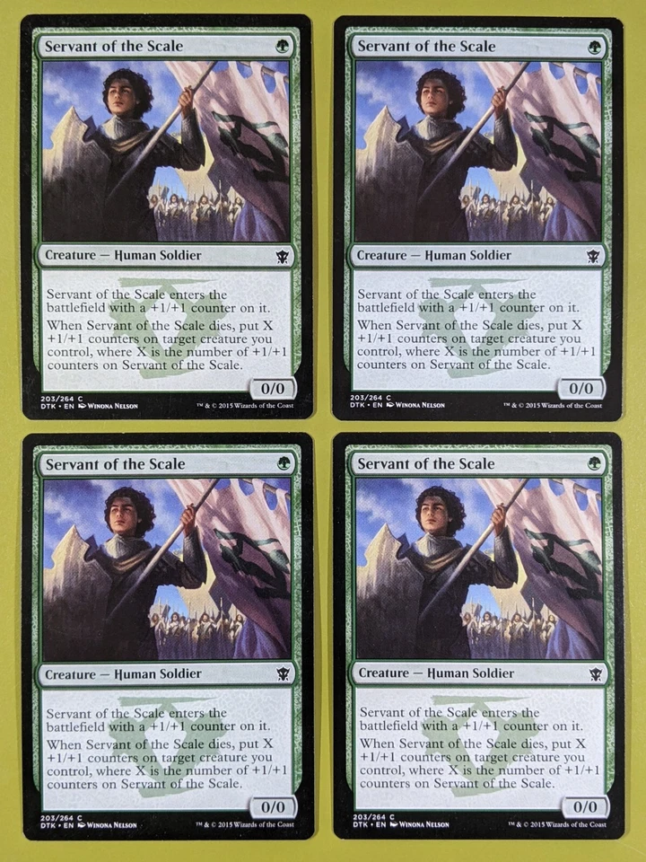 Servant of the Scale x4 Dragons of Tarkir 4x Playset Magic the Gathering MTG - Image 1 of 1