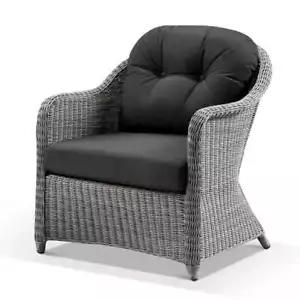 NEW Plantation Outdoor Wicker Lounge Arm Chair | Hamptons Stylish Patio Living - Picture 1 of 8