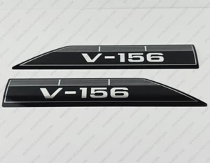 GLASTRON V-156 1973 AND UP CHROME BOAT LOGO DECALS STICKERS 13.5" x 2.5" 2pcs. - Foto 1 di 6