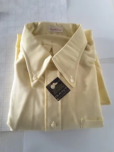Vintage GANT Shirtmakers Durable Press Long Sleeve Shirt Size 17 1/2 35 Yellow - Picture 1 of 6