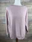 Wildfox Small Jumper Pullover Muted Lilac Solid Long Sleeve Cozy Top Boho