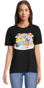 Hello Kity and Friends X Care Bears Women's Black Graphic T-Shirt - Picture 1 of 1