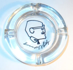 CENICERO DE VIDRIO TRANSPARENTE DE COLECCIÓN con SAMMY DAVIS JR. PERFIL - Imagen 1 de 4