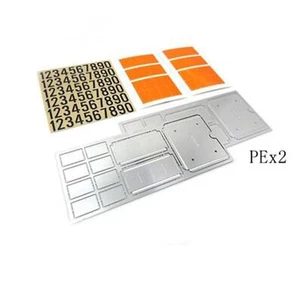 European Special Transport Logo Number Plate Sticker for 1/14 RC Truck Tractor - Picture 1 of 9