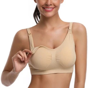 Women Nursing Bras Maternity Bra Wireless w/ Pads for Breastfeeding Pregnancy - Picture 1 of 27