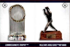 2020 MLB Sticker #5/2 Commissioner's Trophy/Willie Mays WS MVP/#128 J. Heyward