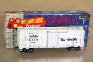 ROUNDHOUSE 1048 WEATHERED RIO GRANDE D&RGW COOKIE BOX 40'BOX CAR WAGON 60004 oa - Picture 1 of 8