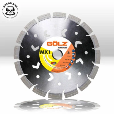GÖLZ MX1 Ø 300mm - 400mm PREMIUM Diamant-Trennscheibe 14mm Segment Hartgestein