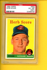 1958 TOPPS # 352 HERB SCORE PSA 6(ST) EX - MT SER # 22368720