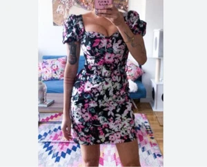 Bar III Belted Floral-Print Bustier Dress - Picture 1 of 4