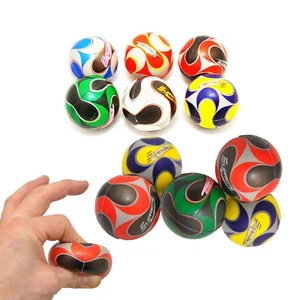 12er Set Mini Fußbälle – weiche Stressbälle Ø6 cm, bunt, Fußball Wurfball - Bild 1 von 6