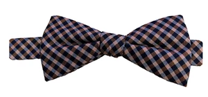 Countess Mara Men's Martin easy Pre -Tied Bow Tie Orange gingham Check - Picture 1 of 5