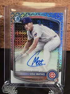 2025 Bowman Cole Mathis Mojo Chrome Refactor  Auto #BMA-CM ~ Cubs - Picture 1 of 2