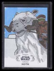 2024 Topps Star Wars Hyperspace Silver Foil NNO Ryan Johnston Hoth Tauntaun 1/1 - Picture 1 of 2