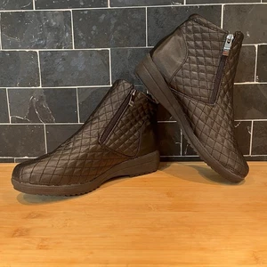 Stivaletti chukka donna tg 10 neri trapuntati comfortview doppia zip comodi - Foto 1 di 11