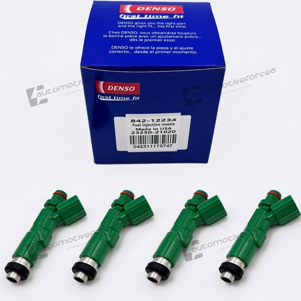 4Pcs Denso Denso Fuel Injectors 23250-21020 For 2000-09 Toyota Prius Scion xA xB Foto 1 de 4