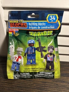 HALLOWEEN Make It Blöcke Zombie 34 Teile NEU VERSIEGELT kompatibel mit führenden Marken - Bild 1 von 2