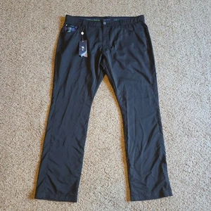 William Murray Golf Pants Mens 38 Black Straight Fit Lightweight Stretch - Picture 1 of 7