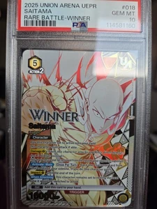 Union Arena GEM MT 10 One-Punch Man Rare Battle Saitama WINNER Card ๐ - Picture 1 of 3