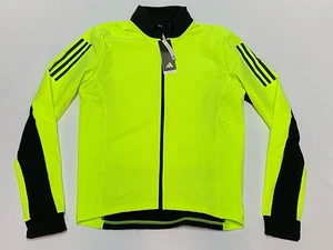 Nueva Chaqueta de Ciclismo S Adidas Cold.Rdy Limón Lúcido Amarillo Neón Negra IL7000 Hombres - Imagen 1 de 11