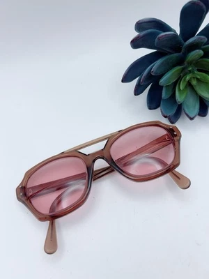 Anteojos antiguos vintage Geek Nerd marco grueso lentes bifocales rosas Foto 1 de 4