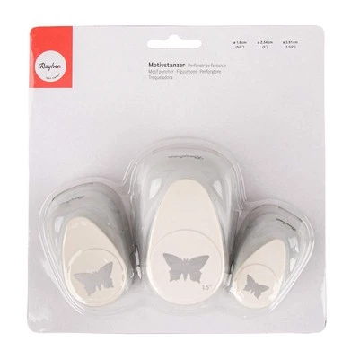 Rayher 69104000 set perforatrici decorativi fustella metallo farfalle 3 m - Immagine 1 di 3
