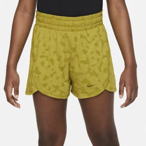 Nike Dri-FIT Breezy Big Kids' (Girls') High-Waisted Training Shorts-L - Green - Picture 1 of 3