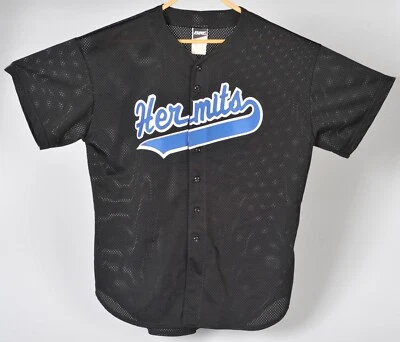 Vintage Bike Athletic Hermits Sewn Baseball Jersey #5 Men's XL Shirt Buttons - Изображение 1 из 4