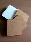  10 Laser Cut Wooden Square  Coaster Plywood Blank 100mm, 10cm,with Cork Bottom.