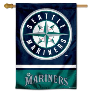 MLB Seattle Mariners House Flag and Banner - Picture 1 of 5