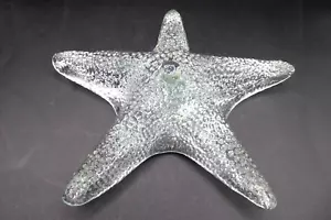 1980s BLENKO Clear Glass 8" STARFISH Figurine/Paperweight Original Blenko Label! - Picture 1 of 19