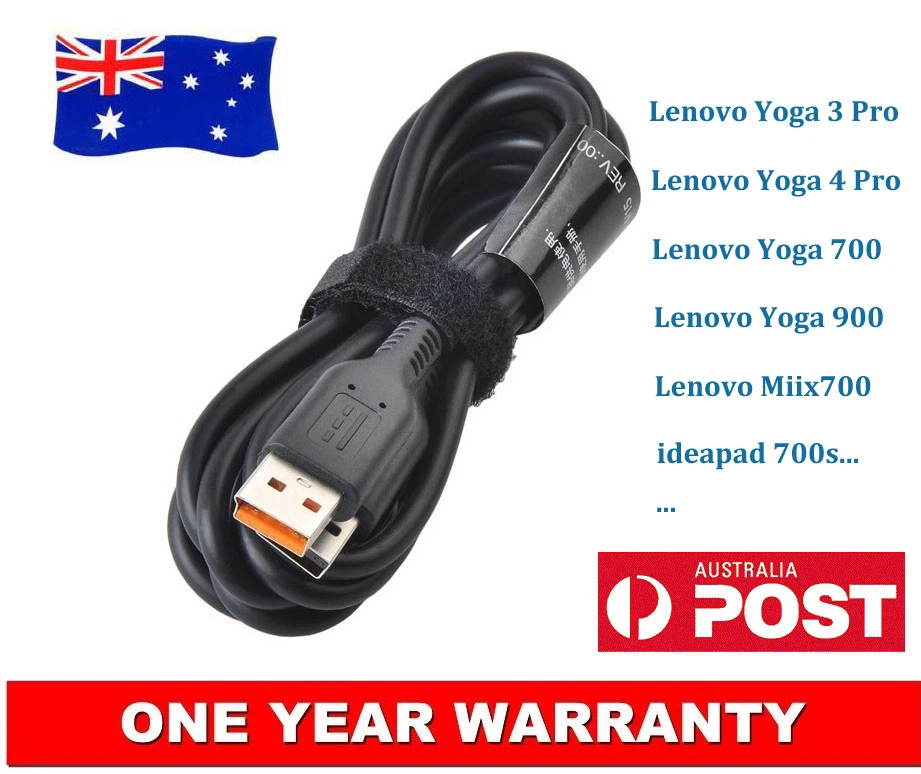 USB Charger Charging Power Cable Cord Wire For Lenovo Yoga3 Yoga4 Laptop Lead AU - Image 1 of 1