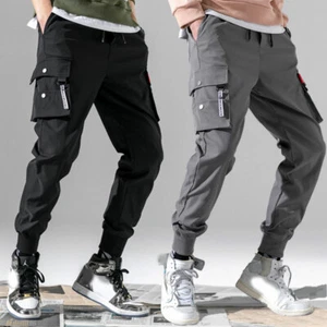 Men Casual Streetwear Jogger Cargo Pants Sweatpants Sports Urban Trousers ` - Bild 1 von 14