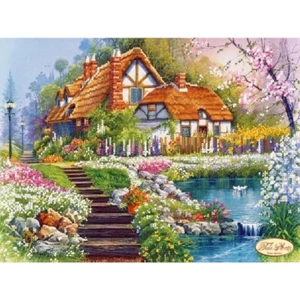 Perlenstickset Frühling DIY Perlen Nadelspitze Tela Artis - Bild 1 von 4