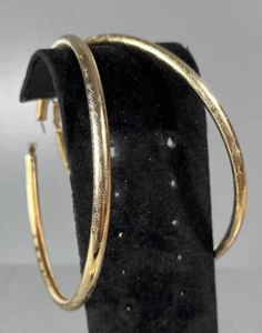 Pendientes de aro colgantes tono dorado mediados de siglo 80 modernistas retro boho pierce 3,5" - Imagen 1 de 8