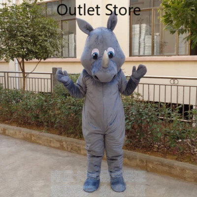Fantasia de mascote cosplay rinoceronte Halloween fantasia festa de Natal carnaval AD - Imagem 1 de 3