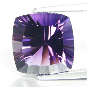 6.47Cts Mesmerizing Natural Purple Amethyst 11.5mm Concave Cut Gemstone Ref-VDO! - Picture 1 of 5