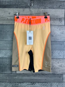 Pantalones Cortos Bicicleta Ciclismo PE Nation Talla Pequeña Rosa Melocotón Doble Cruz Funky Informal - Imagen 1 de 7
