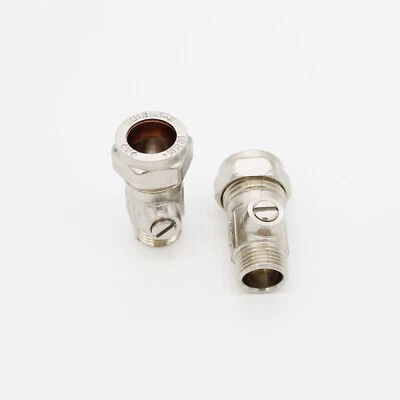 Grohe Pair 3/8" Inch Flexi Tail Pipe Adapter Fitting Compression European Tap