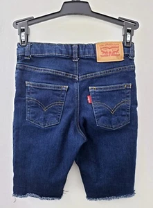 Levi's 511 Slim Jean Shorts Boys 7 Adjustable Waist Cut-Off Raw Hem Pockets *J - Picture 1 of 8