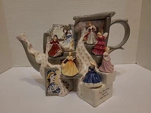 Royal Doulton Paul Cardew Teapot "Tiny Pretty Ladies" Market Stall Bone China  - Picture 1 of 13