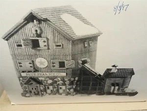 Department 56 New England Village BLUE STAR ICE CO. #56472 Lighted Building 1993 - Picture 1 of 2