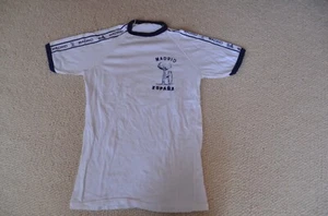Madrid Espana blue collar sleeve cotton t shirt childrens size G Grande - Picture 1 of 7