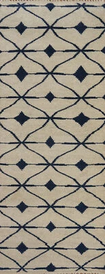 Durable and Stylish Hand-Knotted Gabbeh Modern Style Runner Rug 3x8 ft - Image 1 of 4