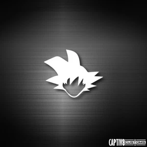 Goku Outline - 10cm White Dragonball Vinyl Sticker - Picture 1 of 2