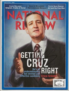Ted Cruz REAL Firmado a mano Revista Nacional #2 Certificado de Autenticidad JSA Texas Republicano - Imagen 1 de 3