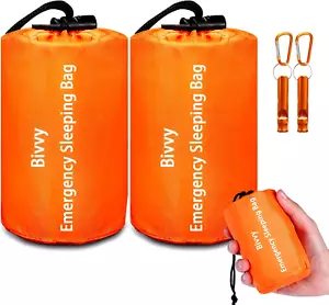 Emergency Sleeping Bag Survival Bag, Portable Waterproof Thermal Bivy Sacks Tac - Picture 1 of 12
