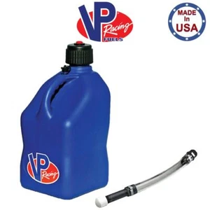 VP Racing Blue 5.5 Gallon Square Utility Jug + Deluxe Fill Hose - Picture 1 of 3